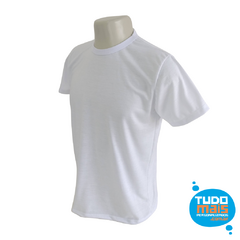 Camiseta Adulto 100% poliéster - Branca Premium