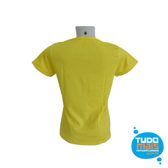 Camiseta Baby Look P Poliéster Amarela - comprar online