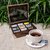 Wooden tea box / jewel box with Andean textile (9 comp.) Mod.9158 - Flecharte