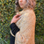 Poncho with buttons - Mustard & white - Flecharte