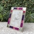 Photo frame with alpaca metal and Andean textile 7"x9.5" Mod.1819