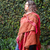Ruana - open poncho (red) - online store