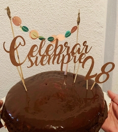 CAKE TOPPER CALADO COMBINADO 3 PIEZAS