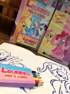 CUADERNITOS PARA PINTAR CON SET DE 6 LAPICES DE COLORES MY LITTLE PONY - comprar online