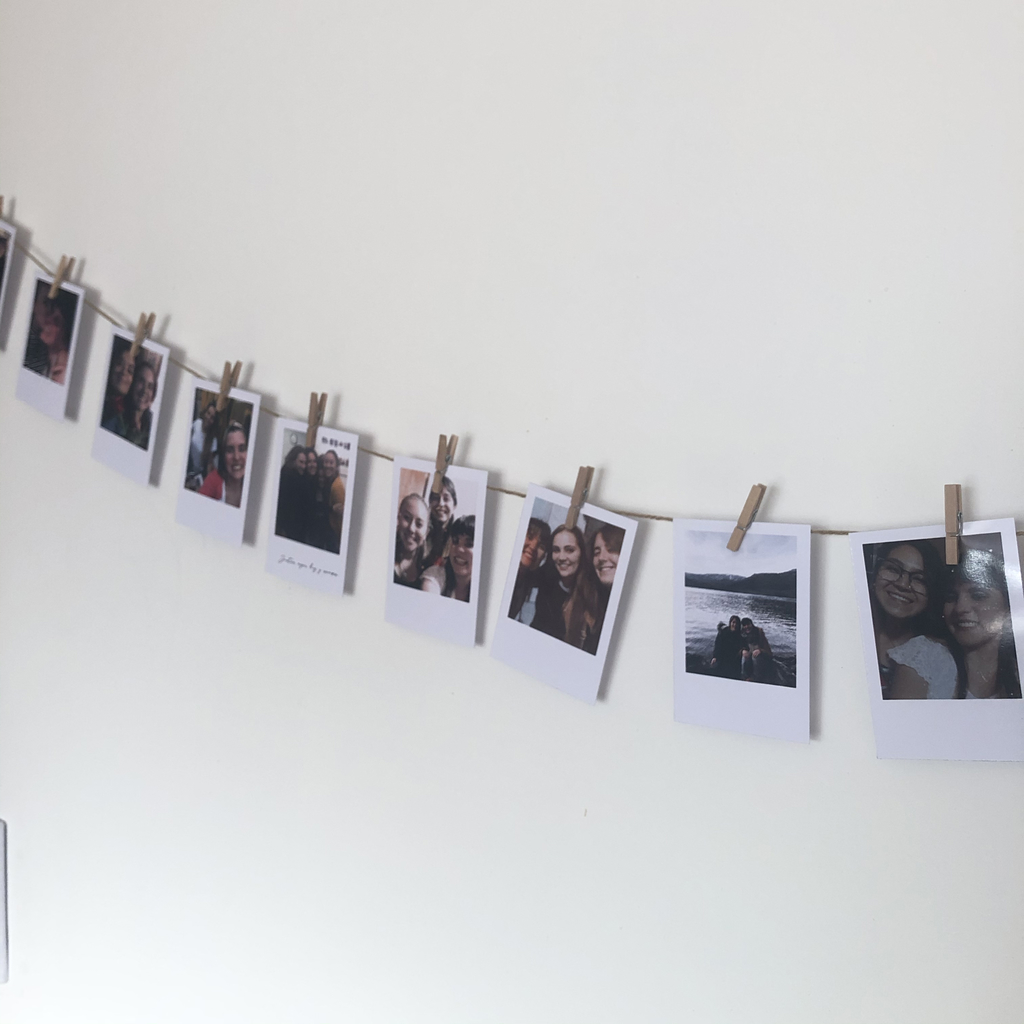 KIT DE FOTOS TIPO POLAROID CON MENSAJES D A DEL AMIGO ARCOIRIS