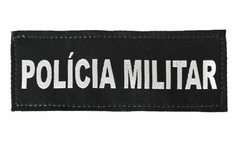 Identificação Policia Militar 25,8 cm X 7,4 cm - Preto