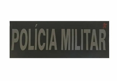 Identificação Policia Militar WTC 26,8 cm x 9,8 cm - Preto
