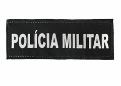 Identificação Policia Militar 12,8 cm x 4,8 cm - Preto