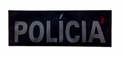 Identificação Polícia Com Logo Wtc 27 Cm X 10 Cm - Preto