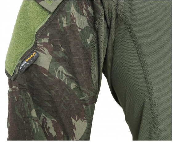 Camisa de uniforme de combate com cotoveleiras do exército de