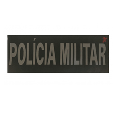 Identificação Policia Militar WTC 27,5 cm x 10 cm - Preto