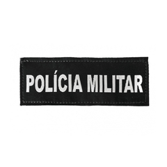 Identificação Policia Militar 13 cm x 5 cm - Preto