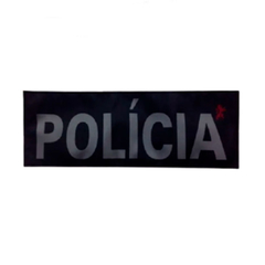 Identificação Policia WTC 27 cm x 10 cm - Preto