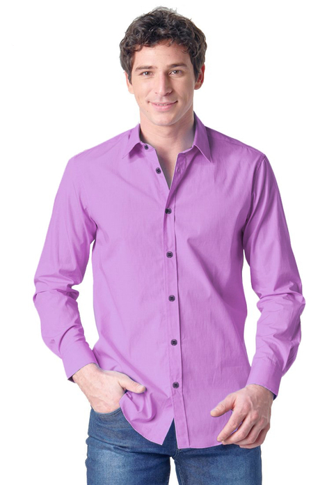Camisa violeta hombre hotsell