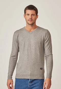 Sweater Burdeos Gris