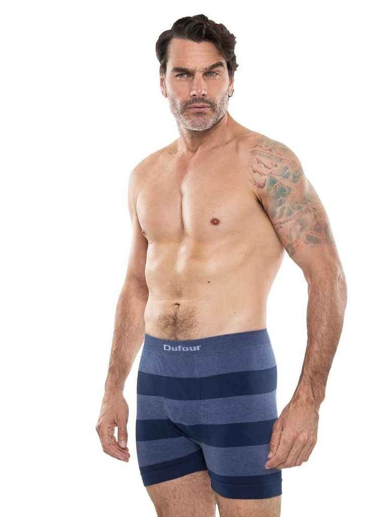 Pack 3 Boxer Dufour Algodon y Lycra Rayado Sin Costura Hombre Art.12062