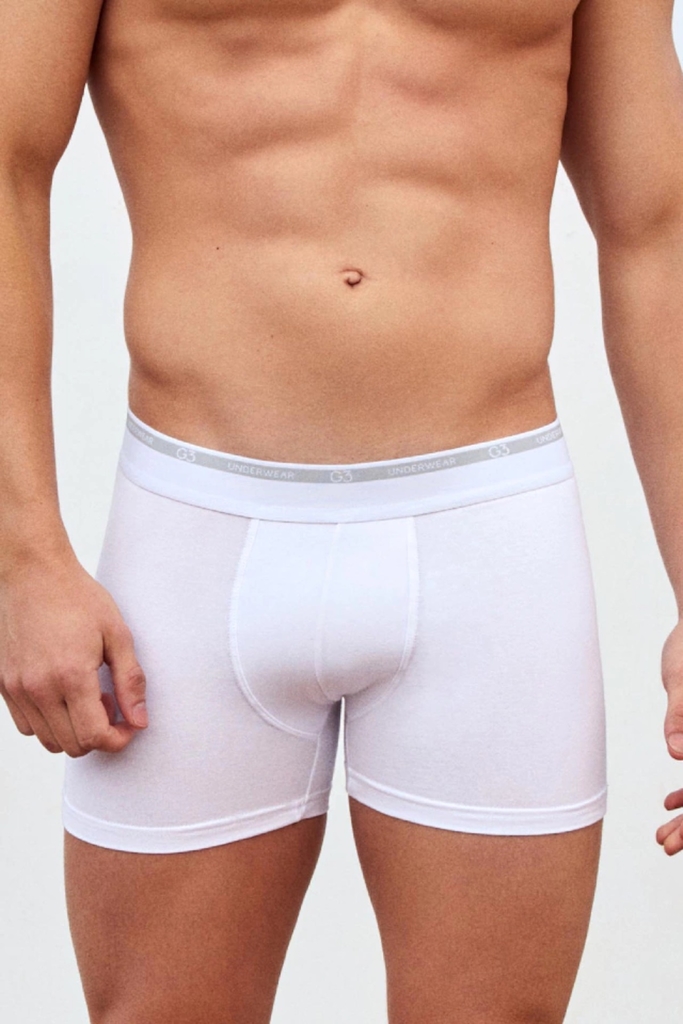 Pack Por Mayor 6 Boxer G3 Algodon y Lycra Pierna Media Liso Talle Especial 3XL al 5XL Art.3200 e