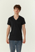 Camiseta Negra Tres Ases Manga Corta 100% Algodón Fino Escote V Art.79 en internet