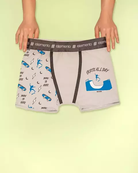 Pack 3 Boxer Elemento Algodon y Lycra Estampado Ninos Art.705