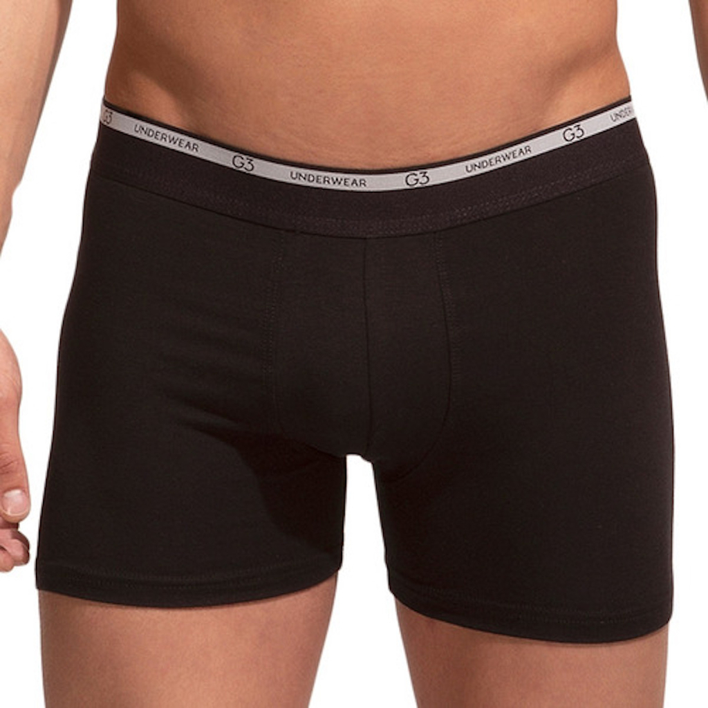 Pack 3 Boxer G3 Algodon y Lycra Pierna Media Liso Talle Especial 3XL al 5XL Art