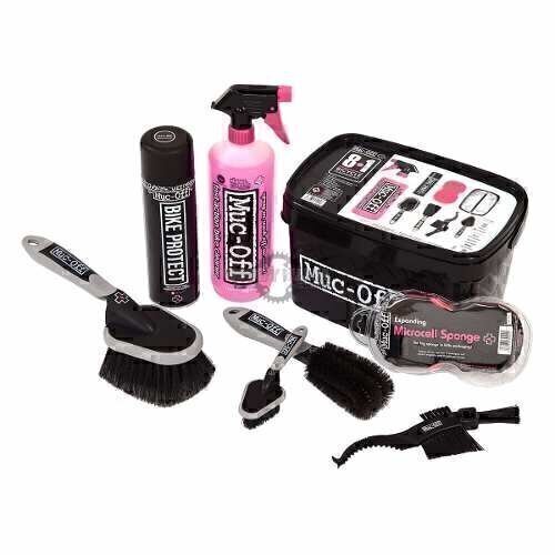 Kit Limpieza Bicicleta Muc off 8 En 1 Cepillos Balde Esponja