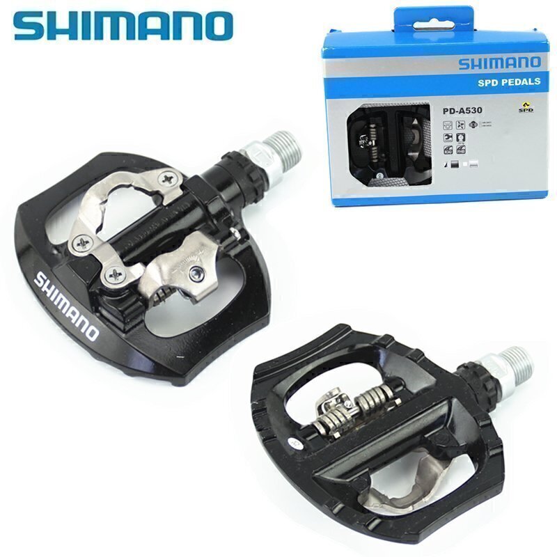 Pedales mtb mixtos automáticos spd con calas Shimano PD-A530 original
