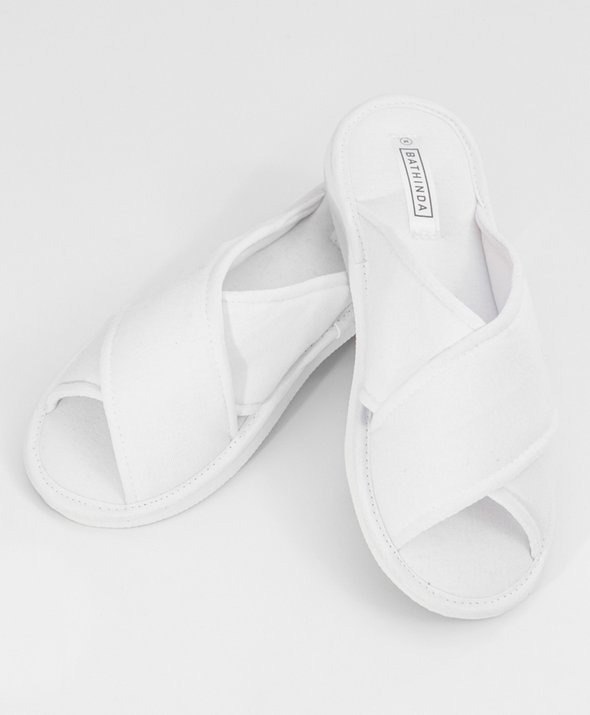 Pantuflas Cruzadas Blancas