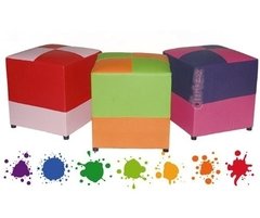 Mesa Y 2 Puff Infantiles Mini Super Oferta!!! Varios Colores( ART 9006) - comprar online