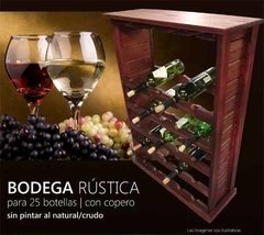 Bodega Madera De Pino Copera Para 25 Botellas(ART TEX 6047) - tienda online