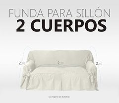 Funda Para Sillón 2 Cuerpos tela cruda o jasmine(ART 2422) - comprar online