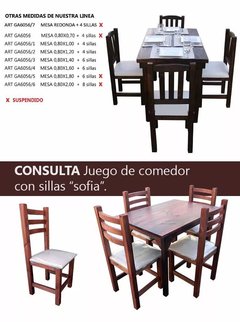 Juego Comedor Lustrado + 4 Sillas Tapizadas + Individuales(COMBO DE MESA Nº 1) - comprar online