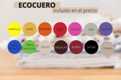 Super Colchoneta 6 Botones Eco Cuero - comprar online