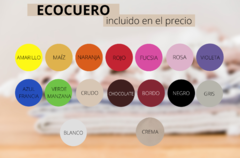 Puff Fiaca Grande Cuero Ecologico Varios Colores( ART 1614) - tienda online