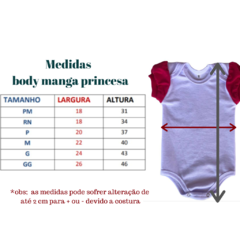 Body manga princesa p/sublimação ribana - loja online