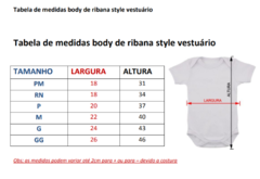 Body de bebê p/sublimação ribana - Style - Vestuário para sublimação