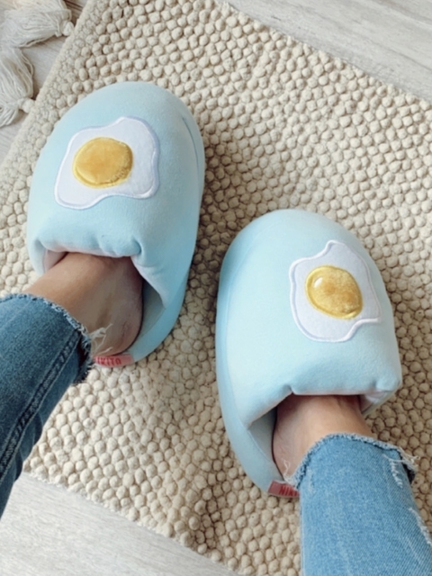 Pantuflas Fried Eggs [Celeste]