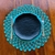 Sousplat de Crochê e Linho Azul Tiffany