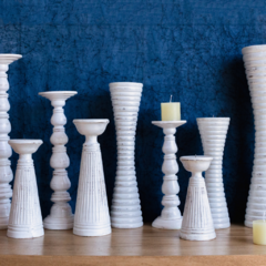 Set de candelabros de madera Egipto -Bolas- - comprar online