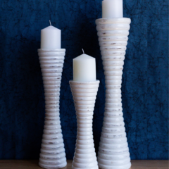 Set de candelabros de madera Egipto -Aros-