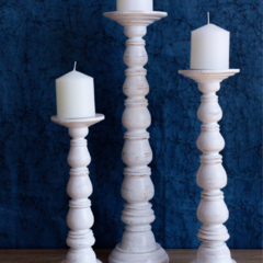 Set de candelabros de madera Egipto -Bolas-