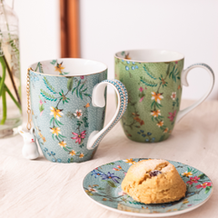 Mug grande Jolie Flower green - comprar online