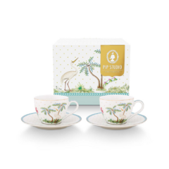 Set tazas de cafe Jolie Dots Gold - comprar online