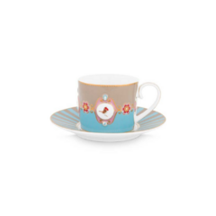 Taza de te c/plato Love Birds - tienda online