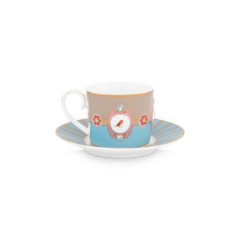 Imagen de Taza de te c/plato Love Birds