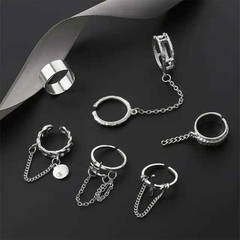 Imagen de Set de Anillos con cadenas x7