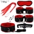 KIT BONDAGE 07 PÇS PRETO E VERMELHO