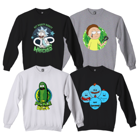 BUZOS RICK & MORTY - 12 DISEÑOS - Comprar en BADGAL