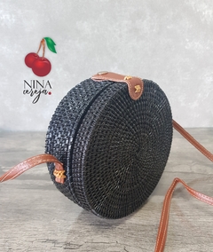 Bolsa Palha Redonda Preta - loja online