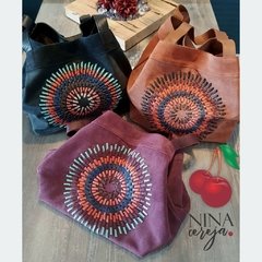 Bolsa Mandala Top em Couro