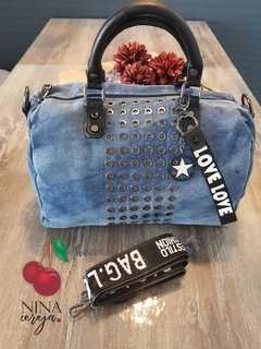 Bolsa Jeans Love Baú - NinaCereja